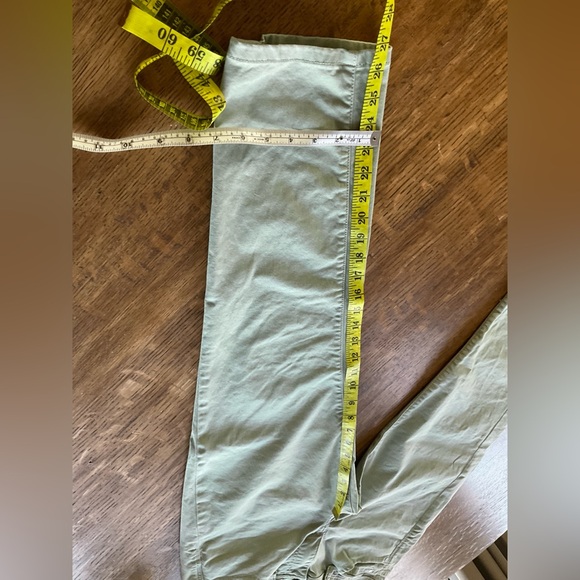 Crop Straight Legs Jeans Colour Mint (green), Stretchy and Comfortable - Picture 5 of 6